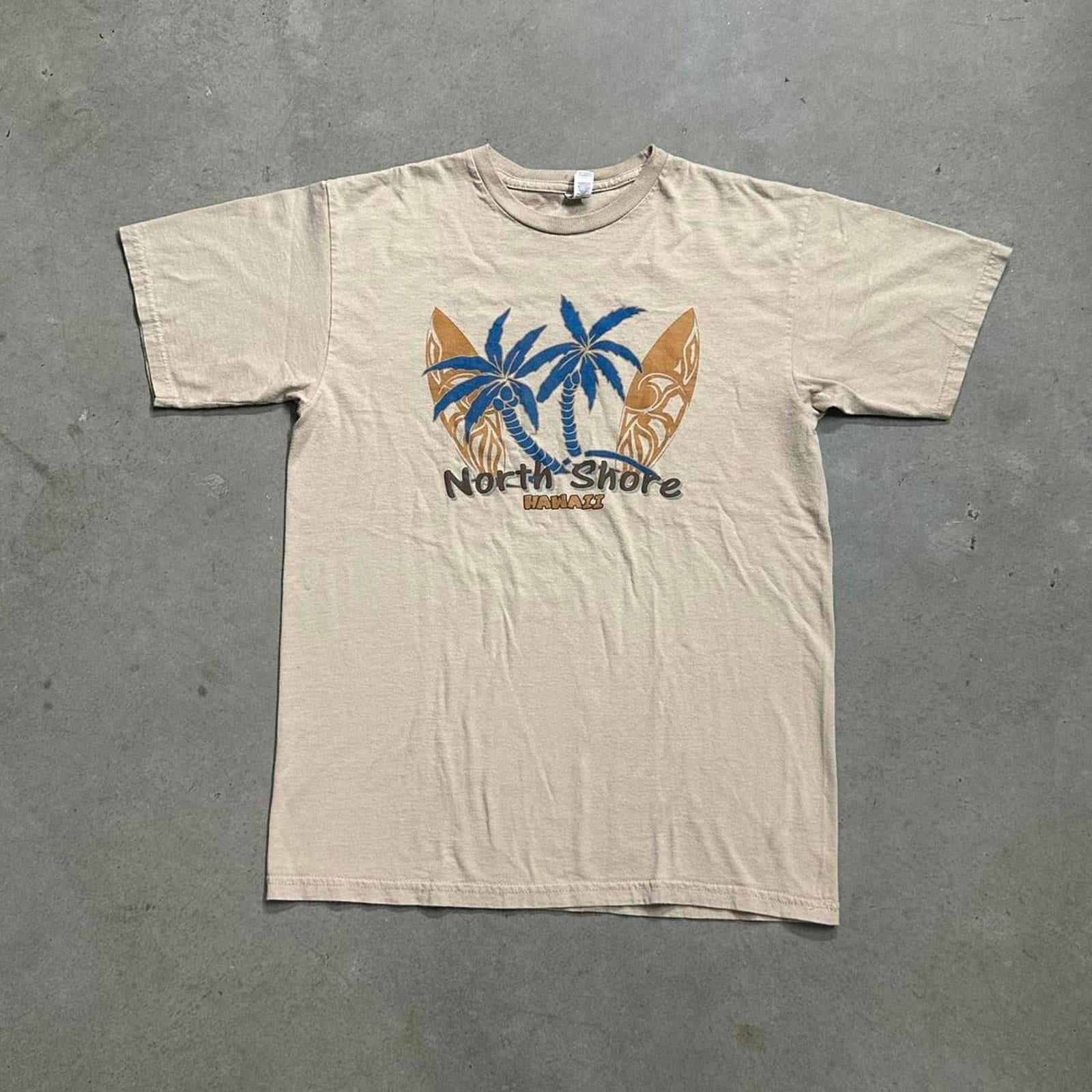 Vintage Cream/Tan North Shore Hawaii Surf Graphic Tee