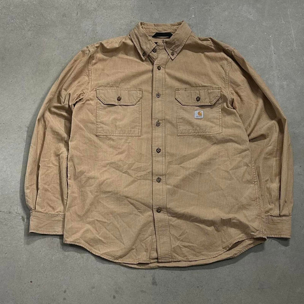 Carhartt Loose Fit Long Sleeve Button Down Medium Pinstripe