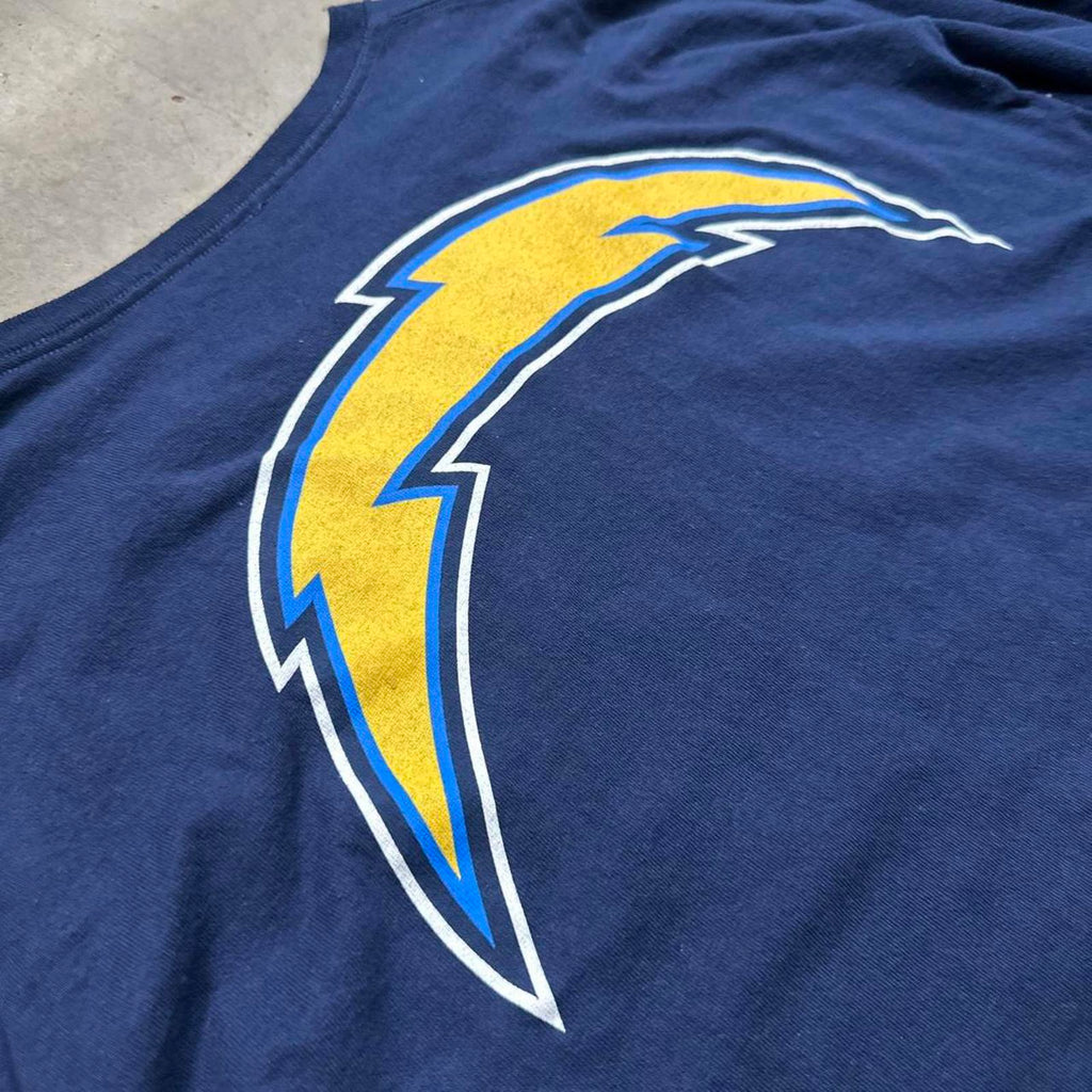 Retro 2016 San Diego Chargers stamped Navy Blue LongSleeve Shirt