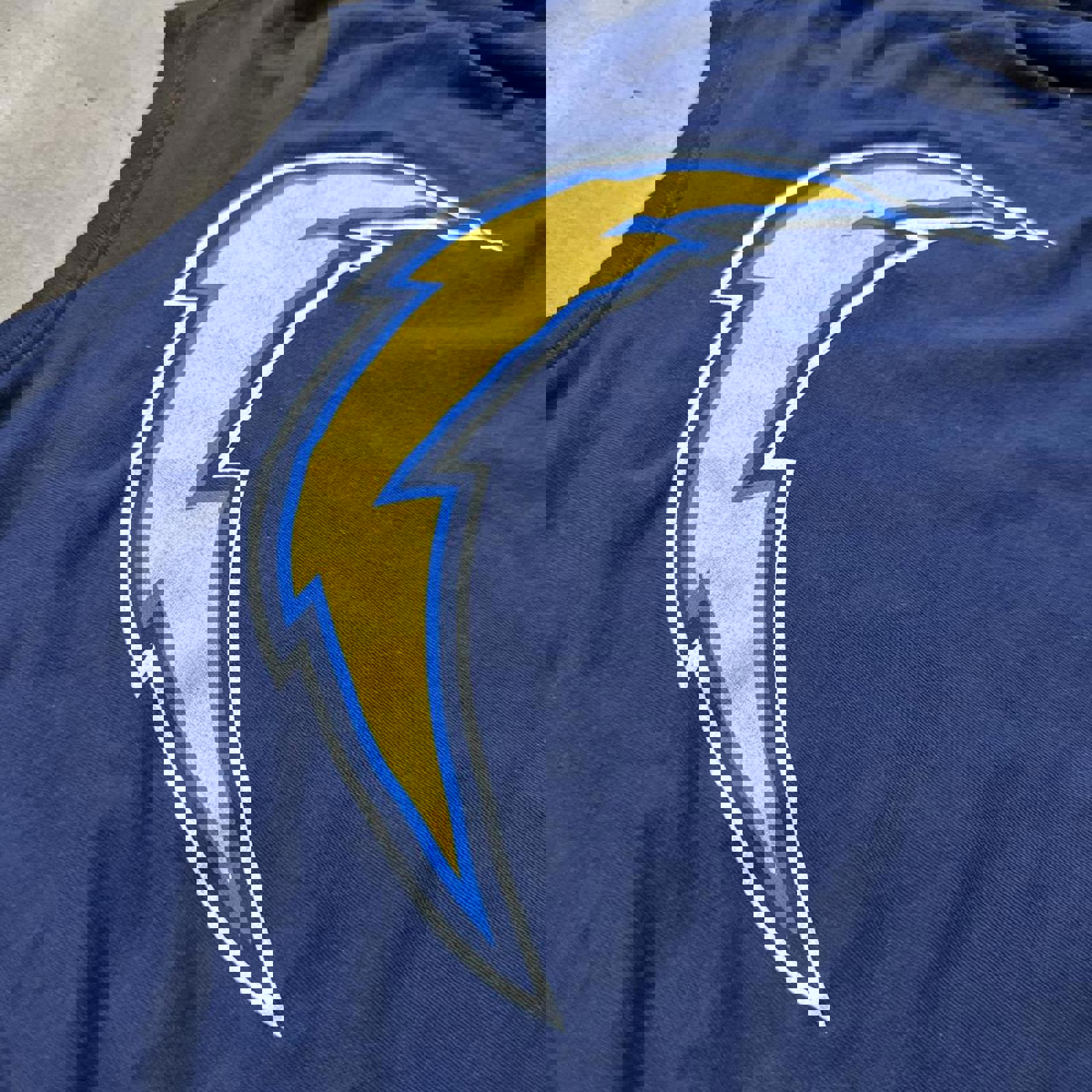 Retro 2016 San Diego Chargers stamped Navy Blue LongSleeve Shirt