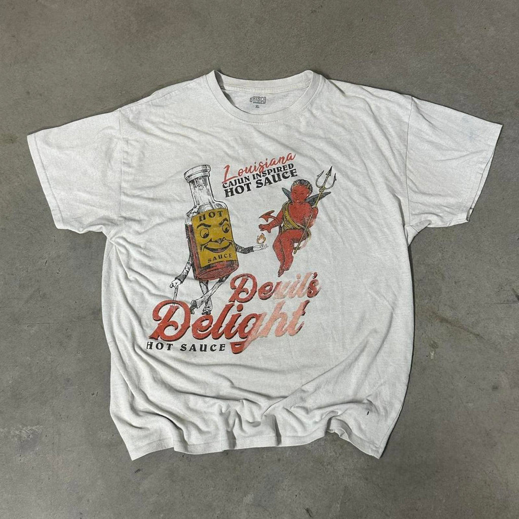 Devils Delight Brisco Brands Faded Graphic Y2K Tee