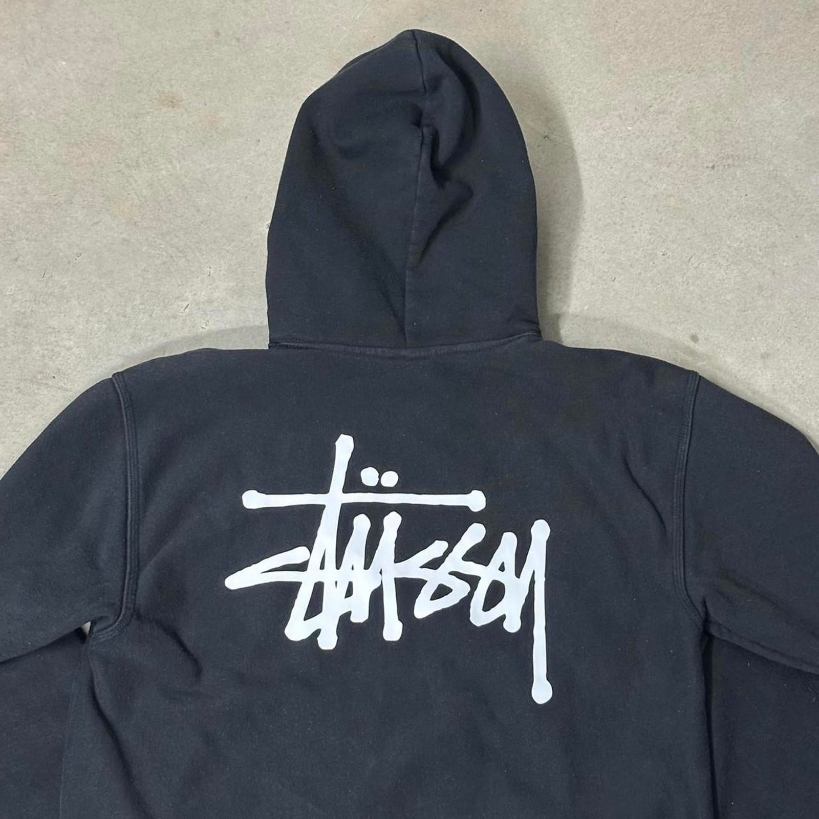 Authentic Black Basic Stüssy Hoodie