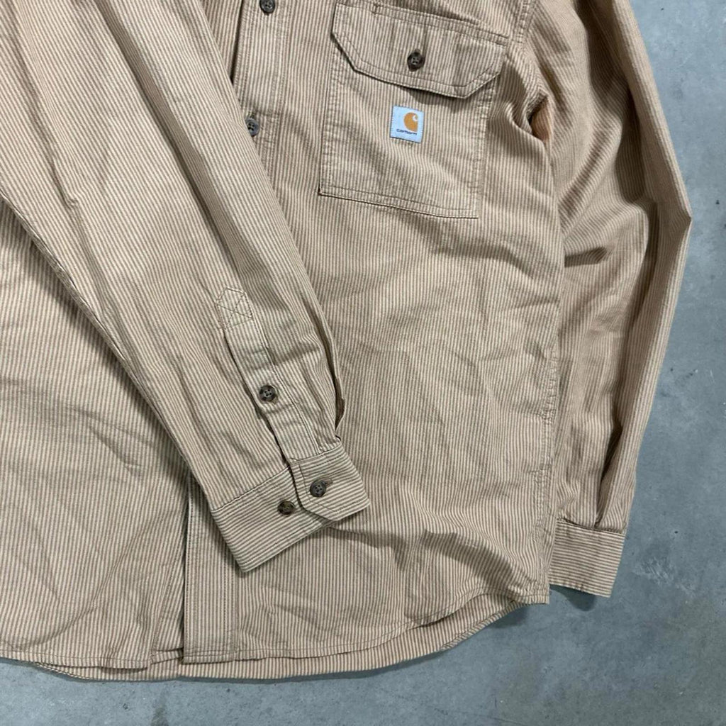Carhartt Loose Fit Long Sleeve Button Down Medium Pinstripe