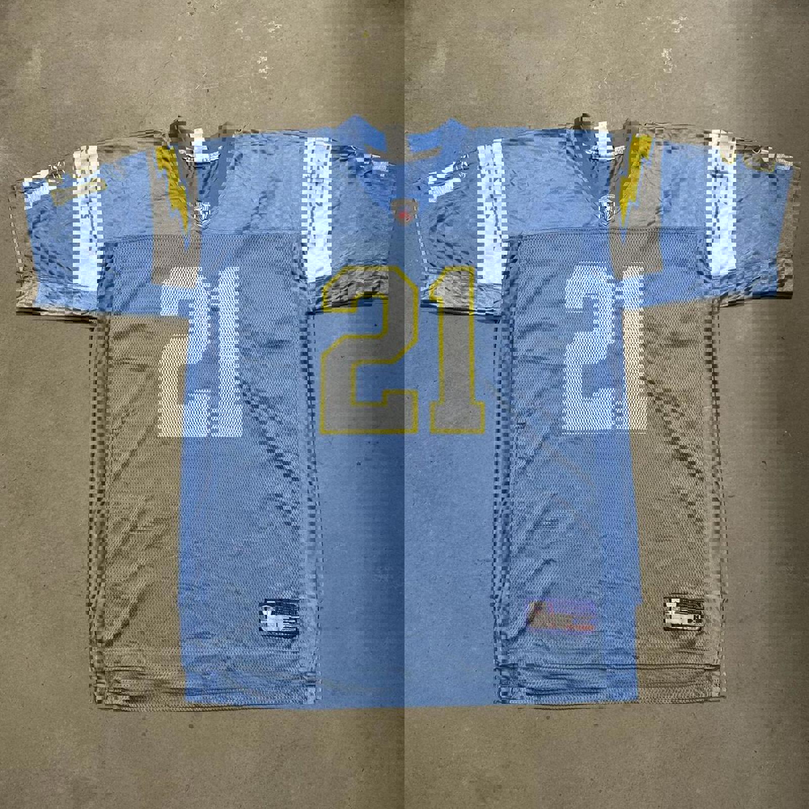 Vintage BabyBlue Reebok San Diego Chargers NFL #21 Tomlinson Jersey