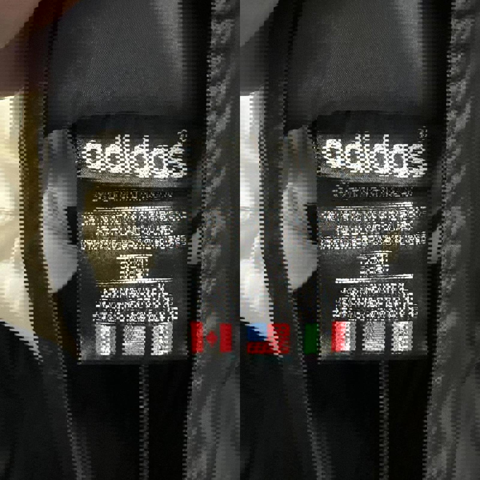 Vintage 90’s Adidas B/W Windbreaker Jacket with Sidelogo, VTG Zipper & VTG Tag