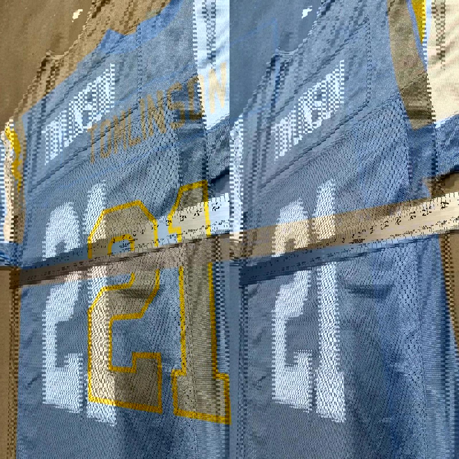 Vintage BabyBlue Reebok San Diego Chargers NFL #21 Tomlinson Jersey