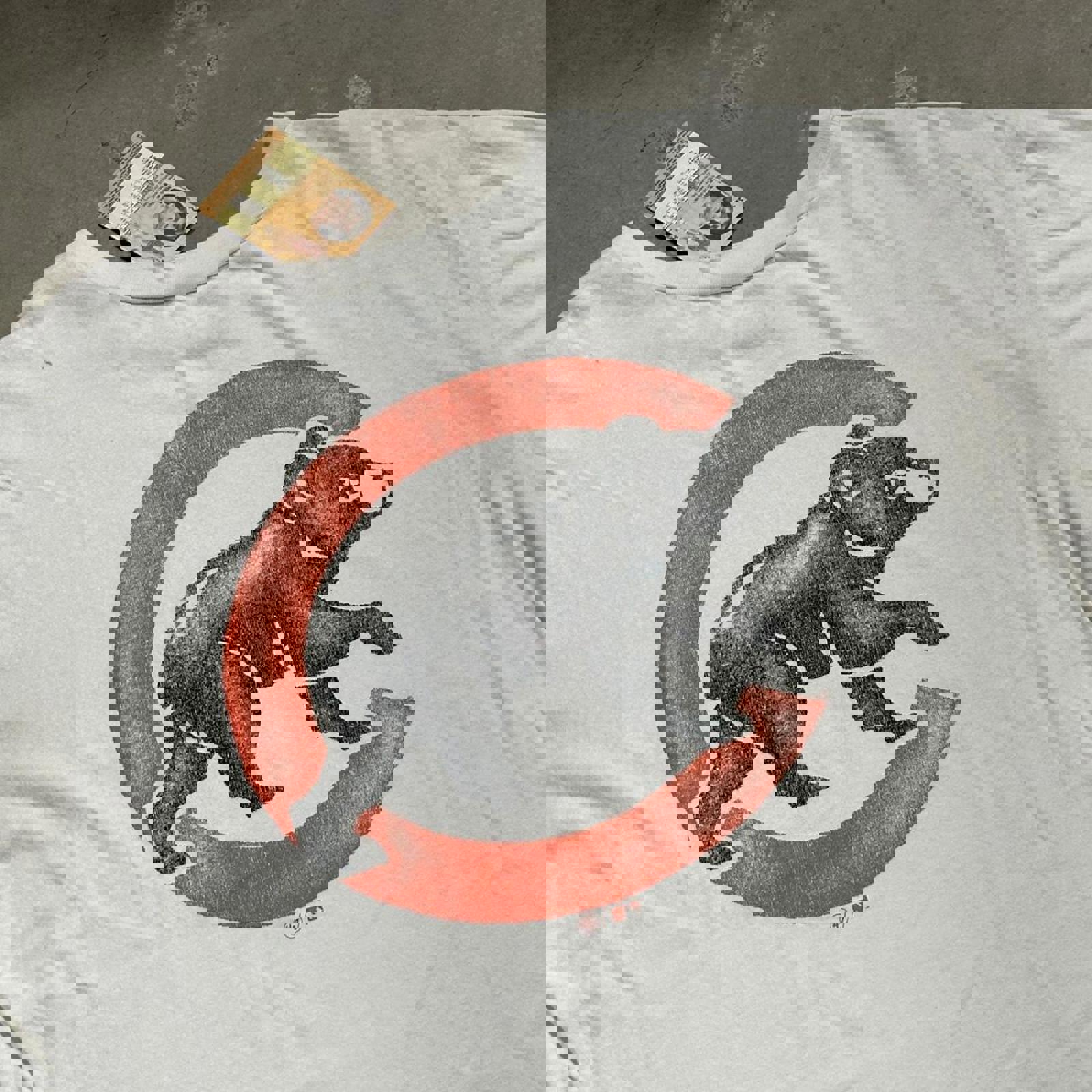 Cubs Retro Faded Graphic Logo Tee