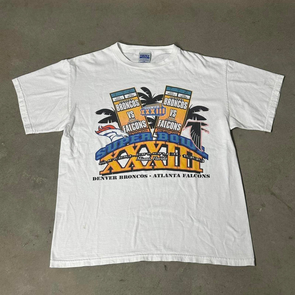 1999 Broncos vs Falcons Super Bowl XXXIII Graphic Tee