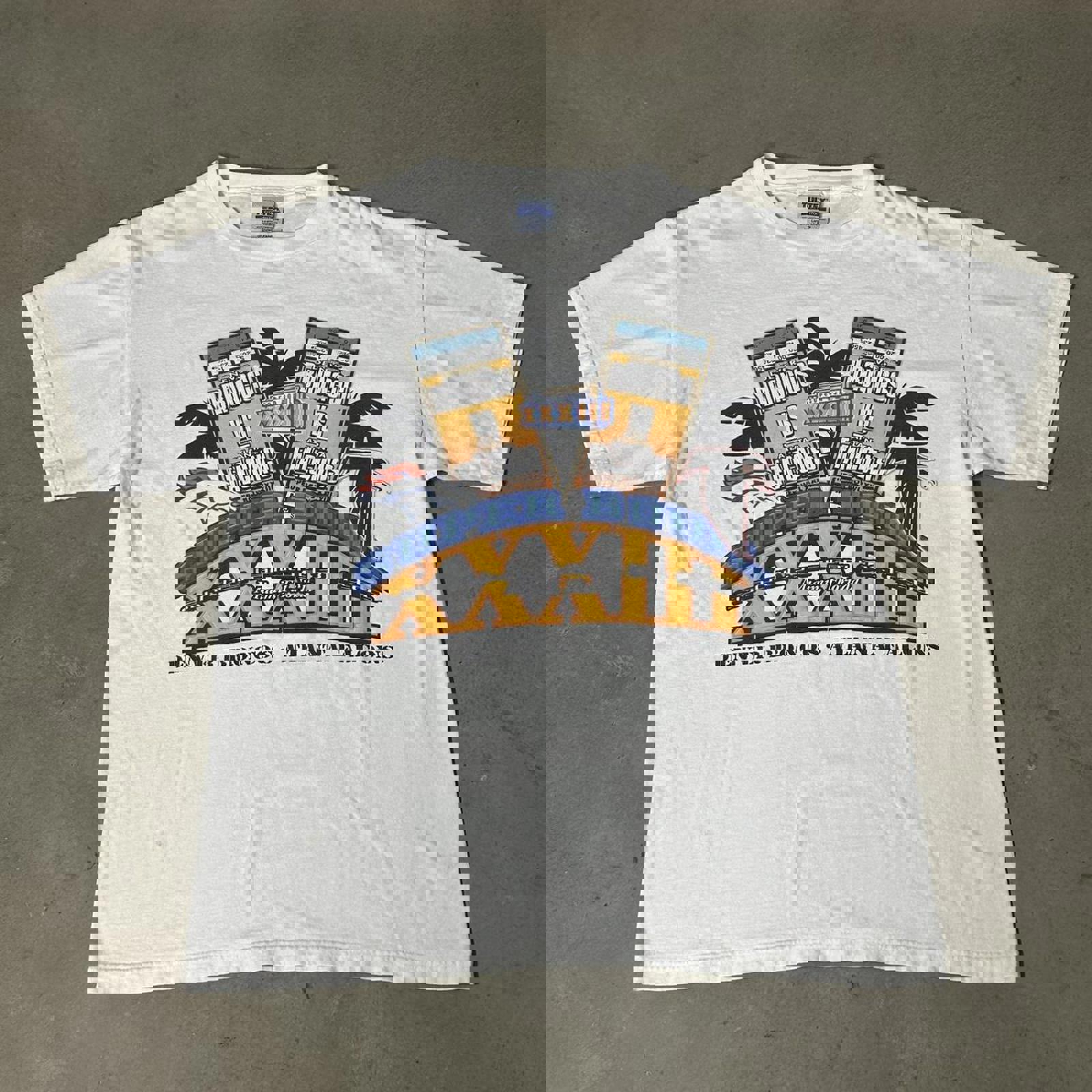 1999 Broncos vs Falcons Super Bowl XXXIII Graphic Tee