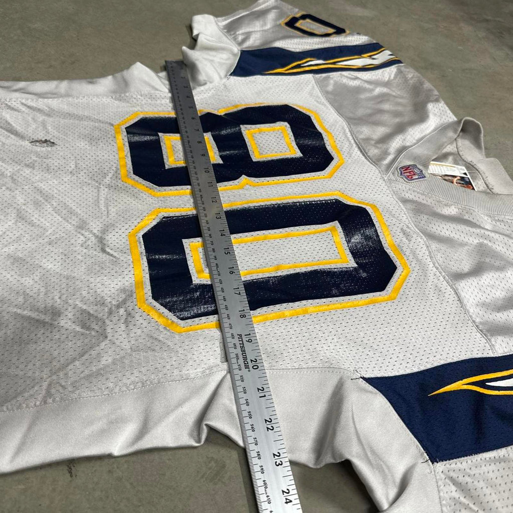 Vintage Ripon 2000’s Distressed San Diego Chargers Game Fit, P.Zepeda #80 Jersey