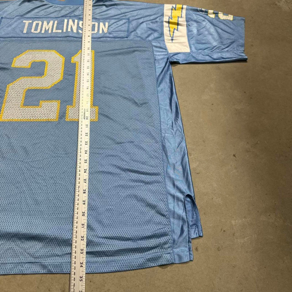 Vintage BabyBlue Reebok San Diego Chargers NFL #21 Tomlinson Jersey