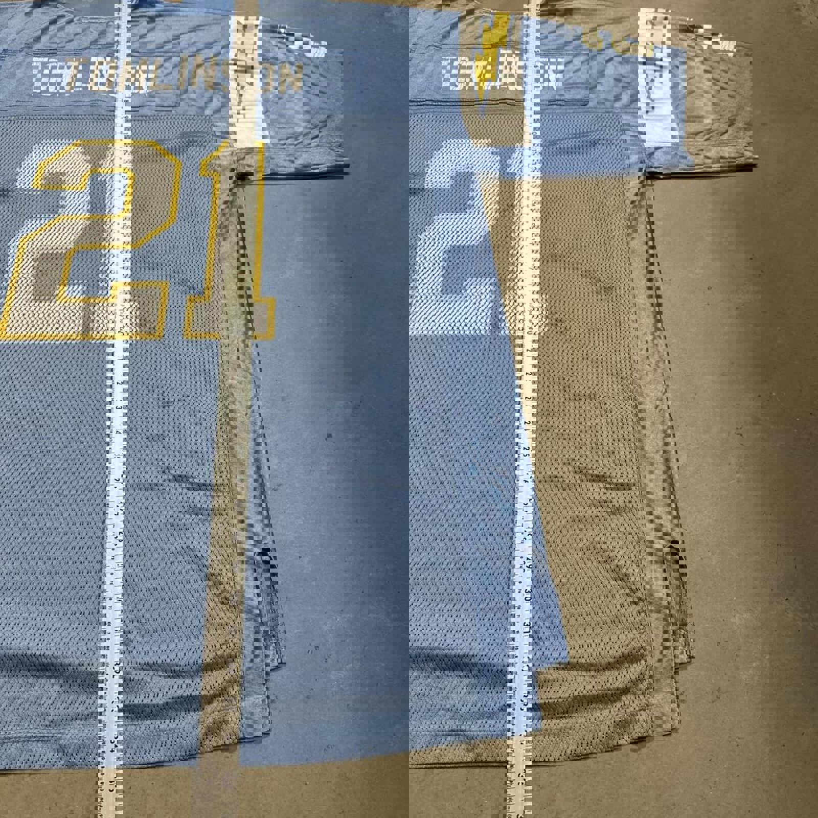 Vintage BabyBlue Reebok San Diego Chargers NFL #21 Tomlinson Jersey