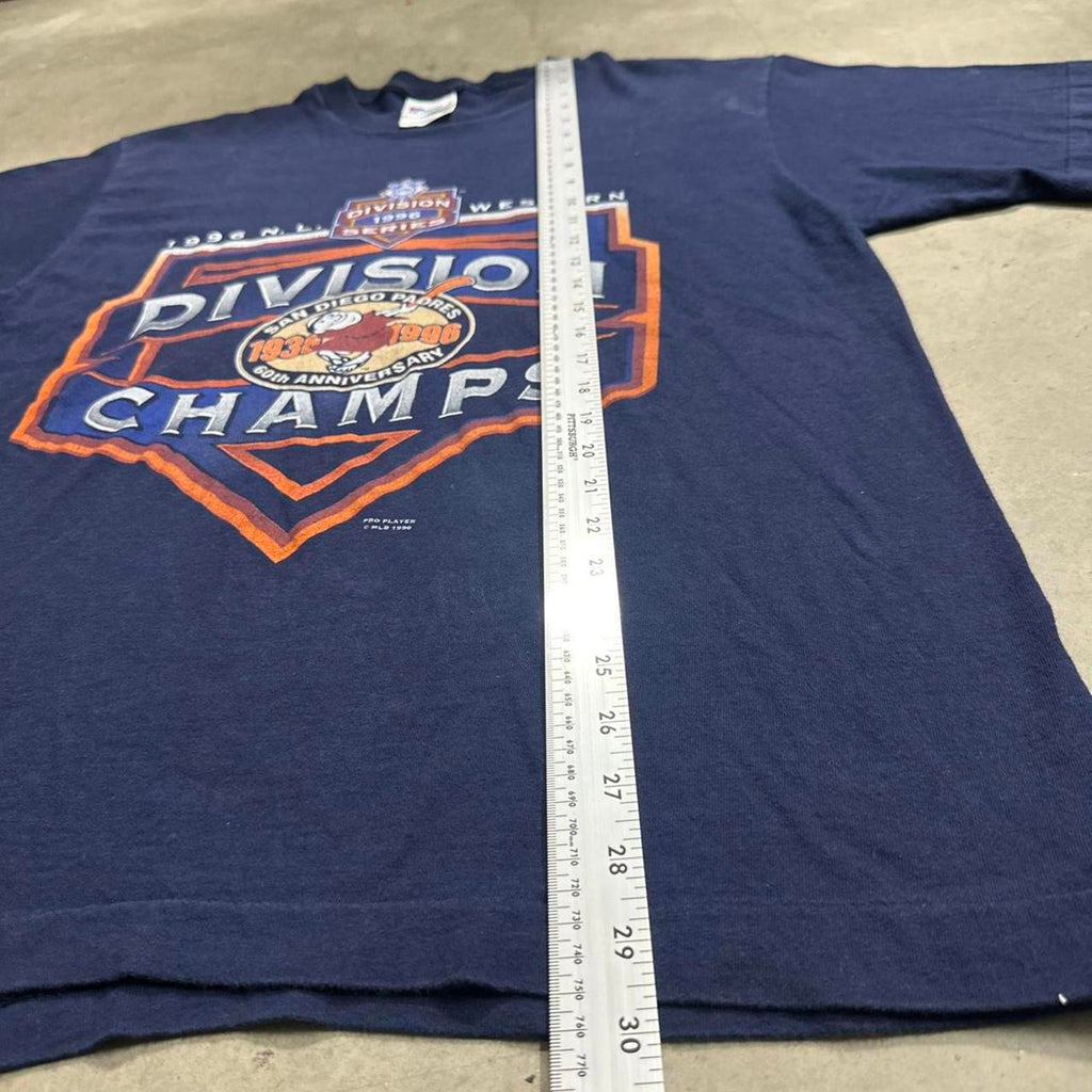 Vintage San Diego Padres 1996 Proplayer Stamped Division Champs Graphic Tee