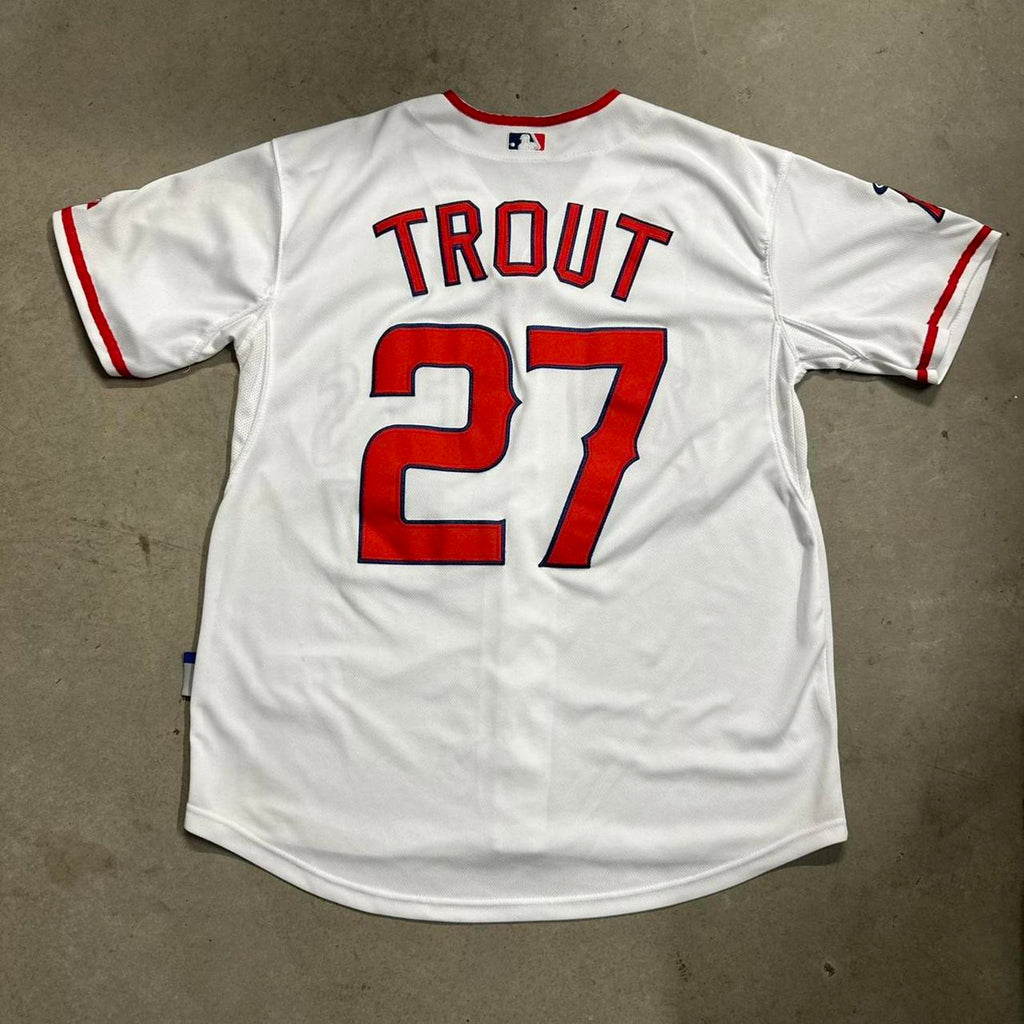 Vintage LA Angels Mike Trout #27 CoolBase Authentic Jersey
