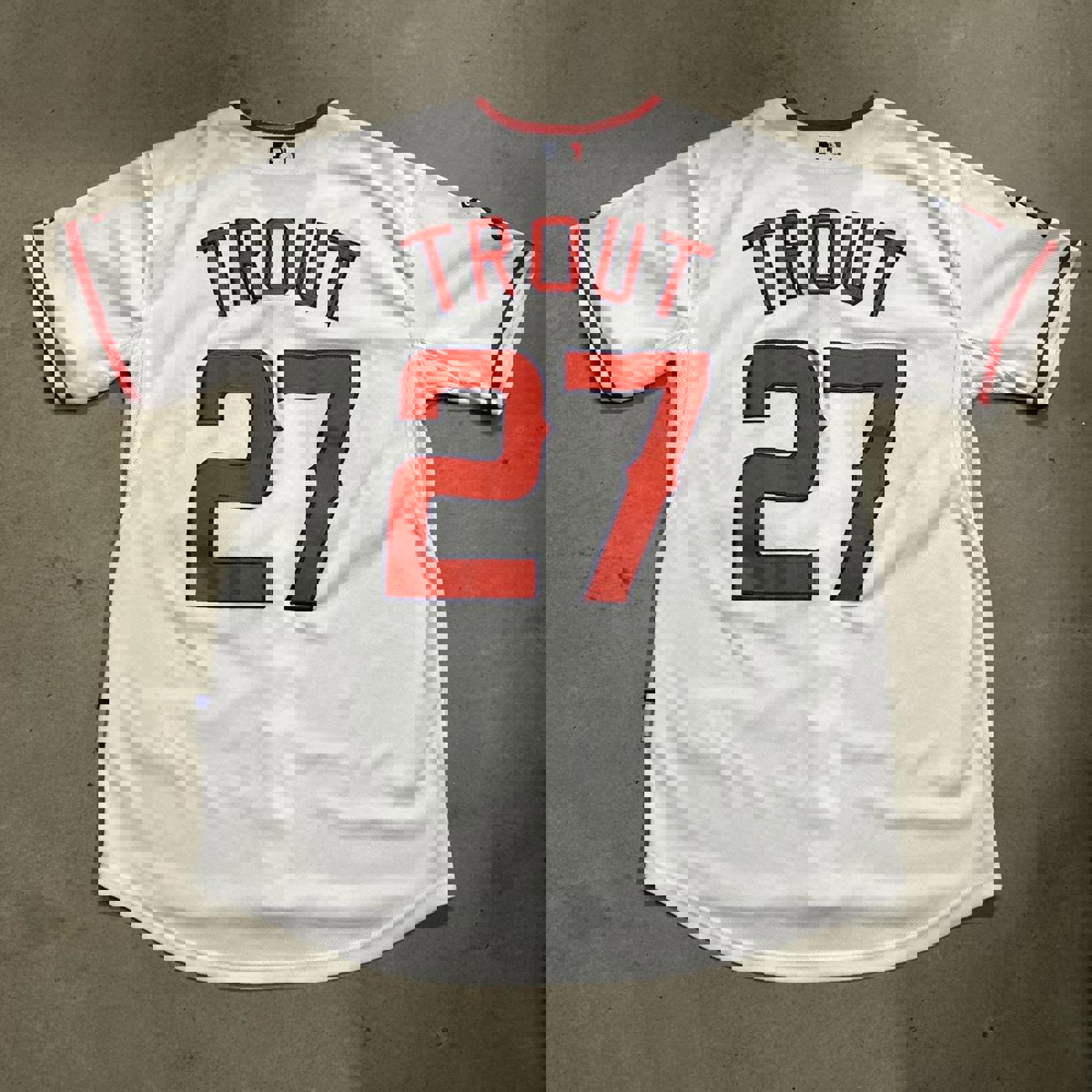 Vintage LA Angels Mike Trout #27 CoolBase Authentic Jersey