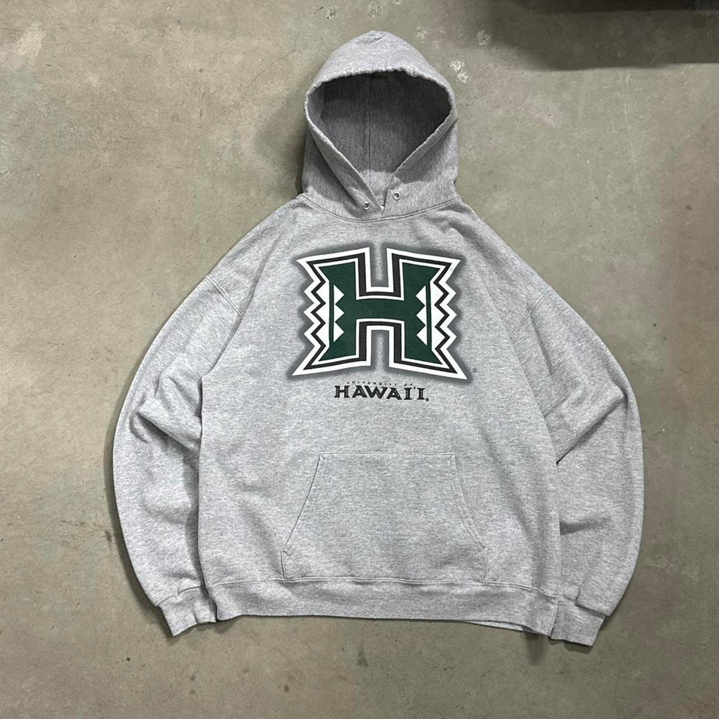 Vintage University of Hawaii Grey Logo Hoodie