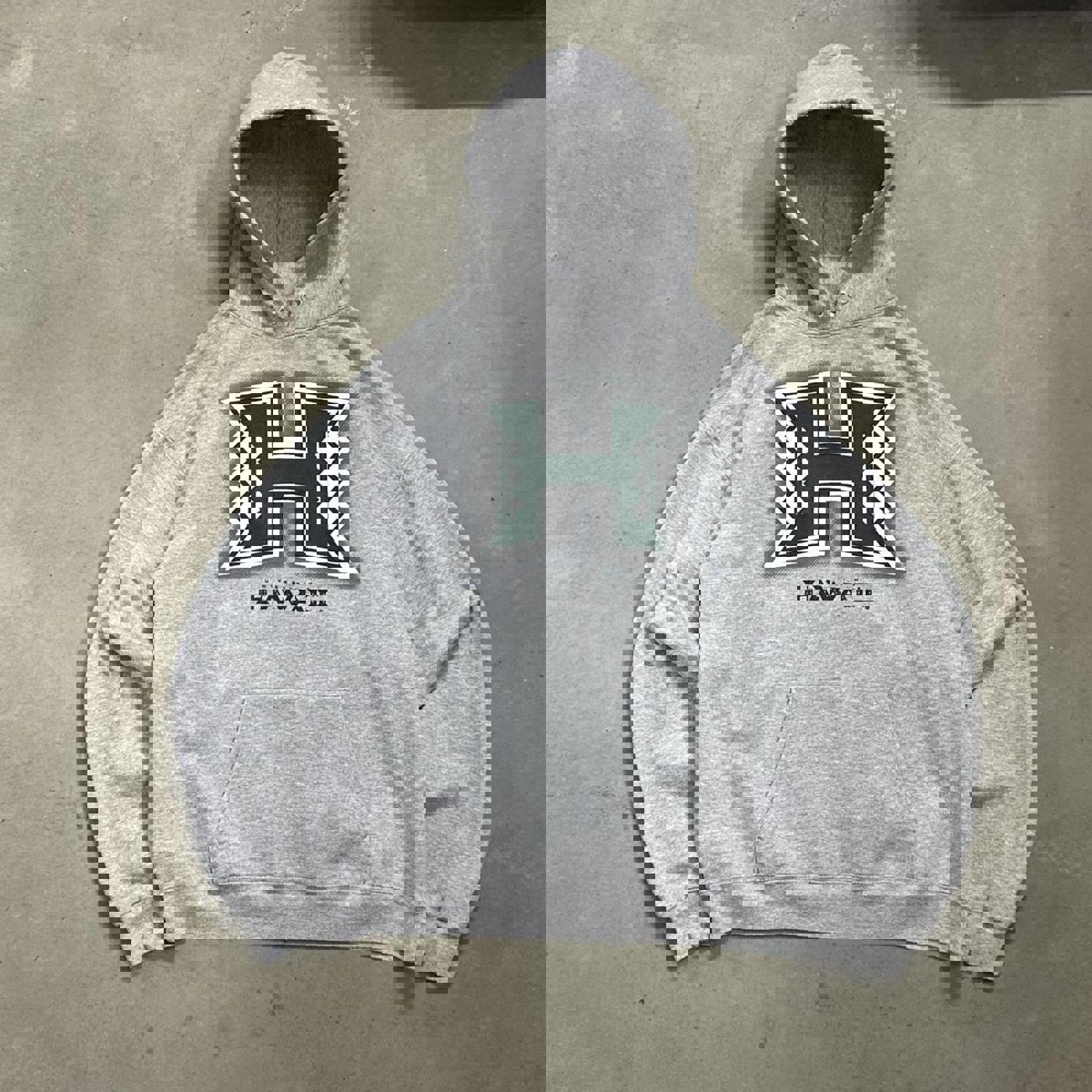 Vintage University of Hawaii Grey Logo Hoodie
