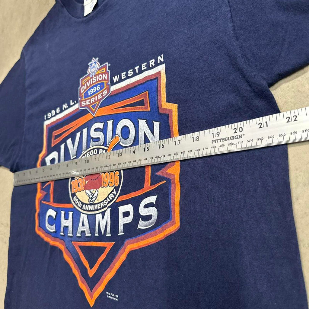 Vintage San Diego Padres 1996 Proplayer Stamped Division Champs Graphic Tee