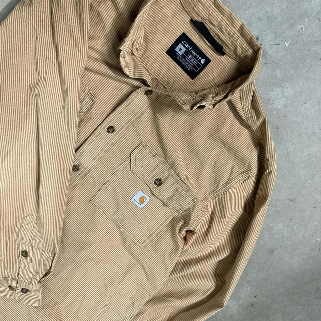 Carhartt Loose Fit Long Sleeve Button Down Medium Pinstripe