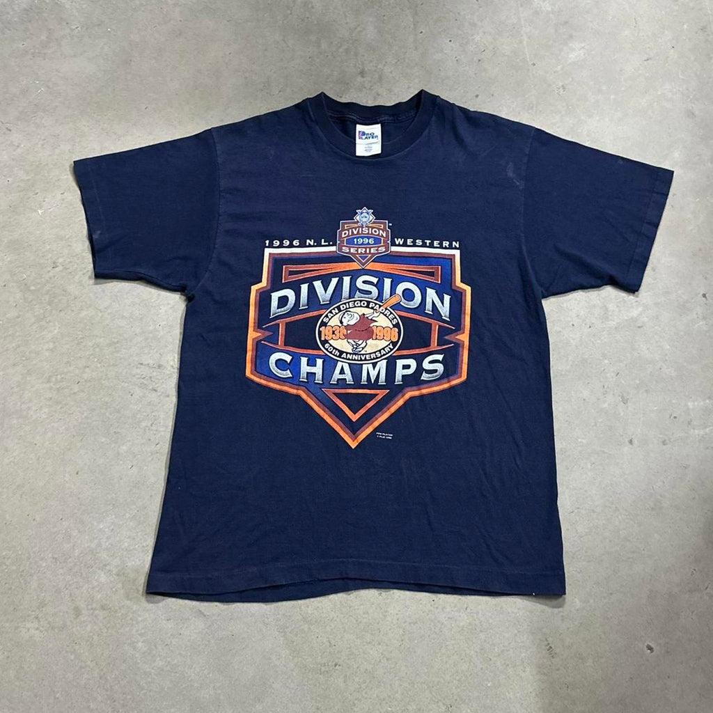 Vintage San Diego Padres 1996 Proplayer Stamped Division Champs Graphic Tee