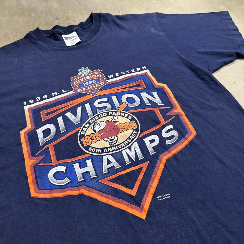 Vintage San Diego Padres 1996 Proplayer Stamped Division Champs Graphic Tee