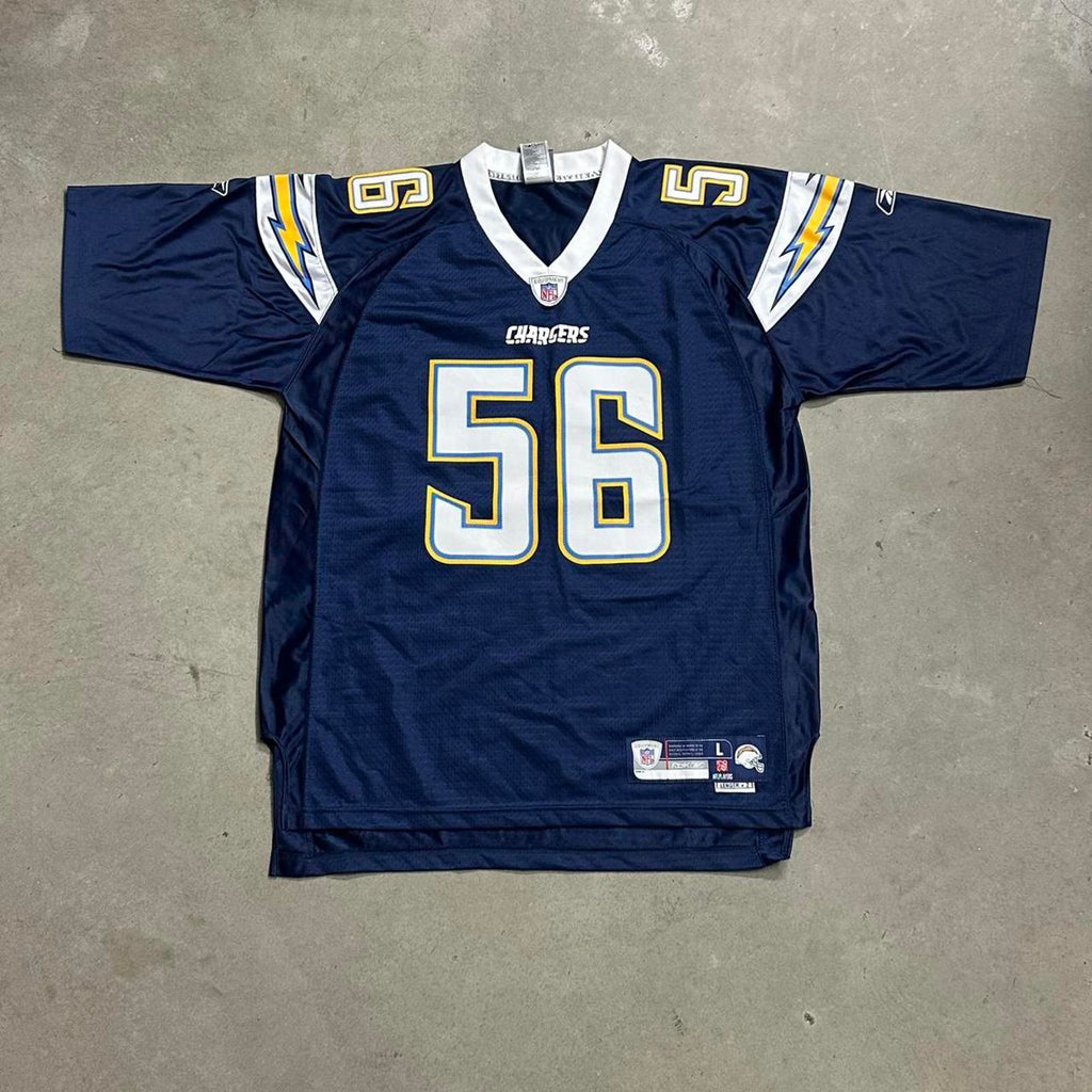 VTG NFL Merriman Chargers #56 Navy Blue REEBOK Jersey