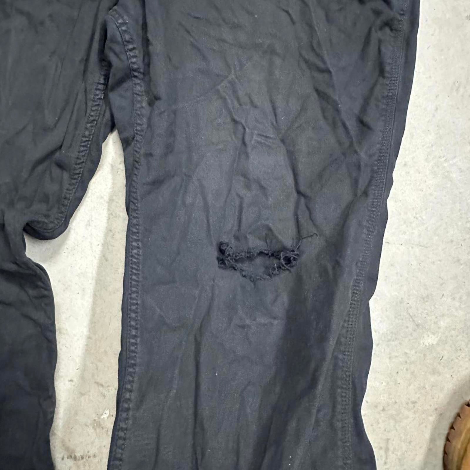 Distressed Black Carhartt Work Pants