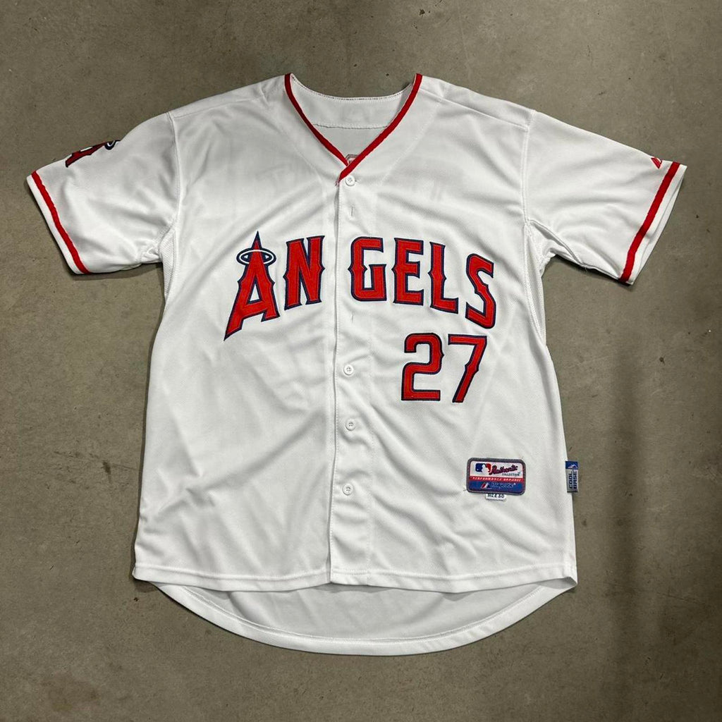 Vintage LA Angels Mike Trout #27 CoolBase Authentic Jersey