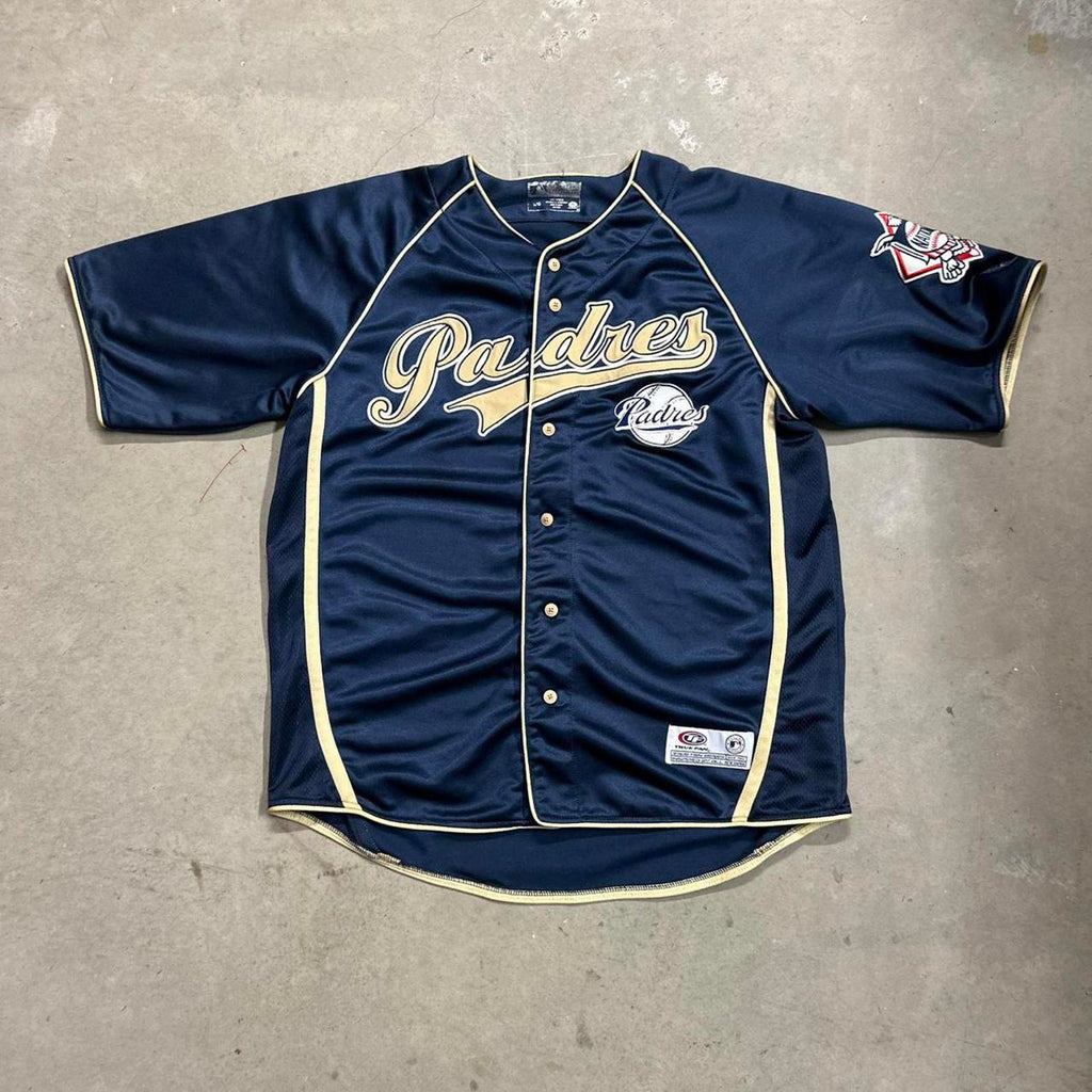 Vintage 2000’s Heavyweight TRUFAN San Diego Padres NavyBlue/Gold Jersey