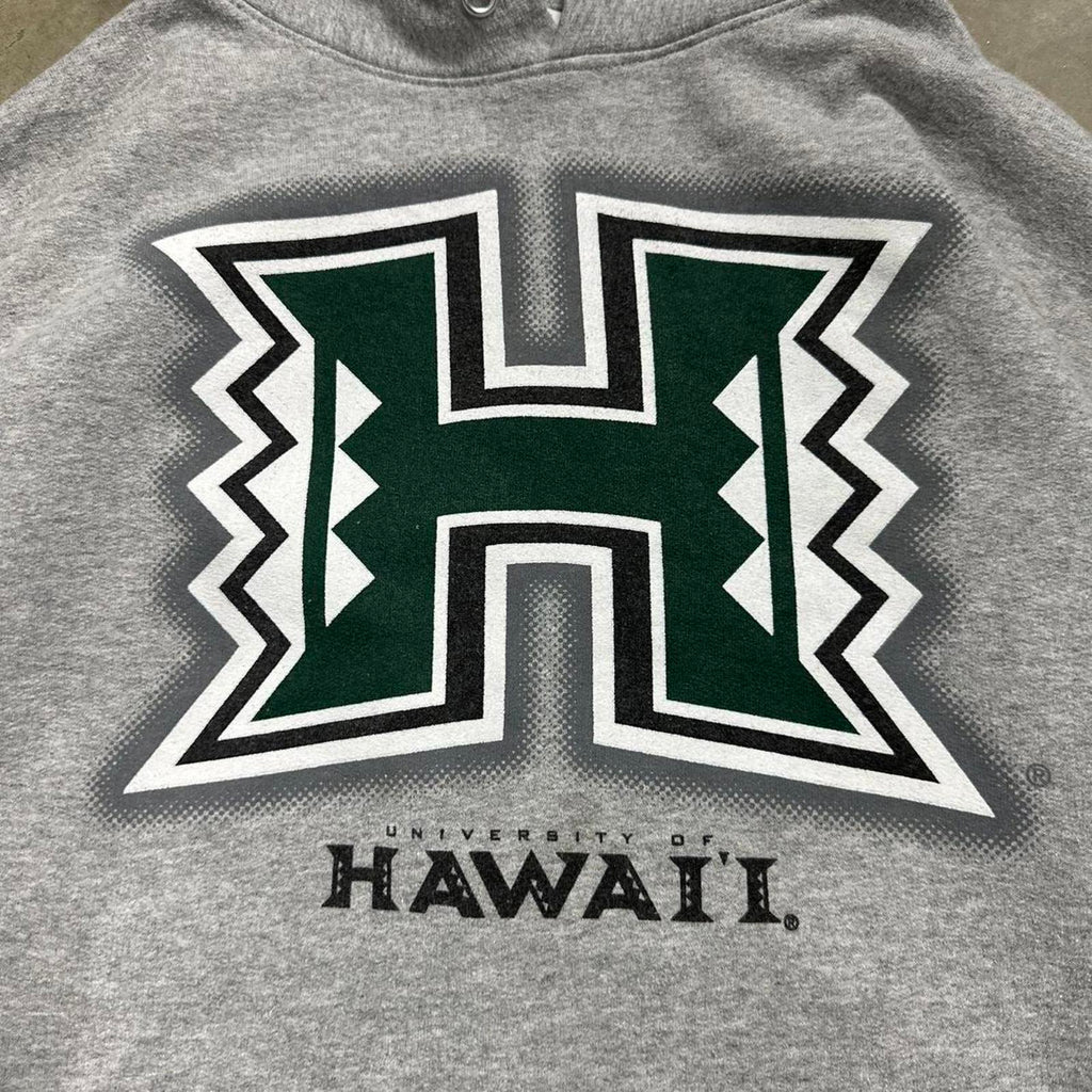 Vintage University of Hawaii Grey Logo Hoodie
