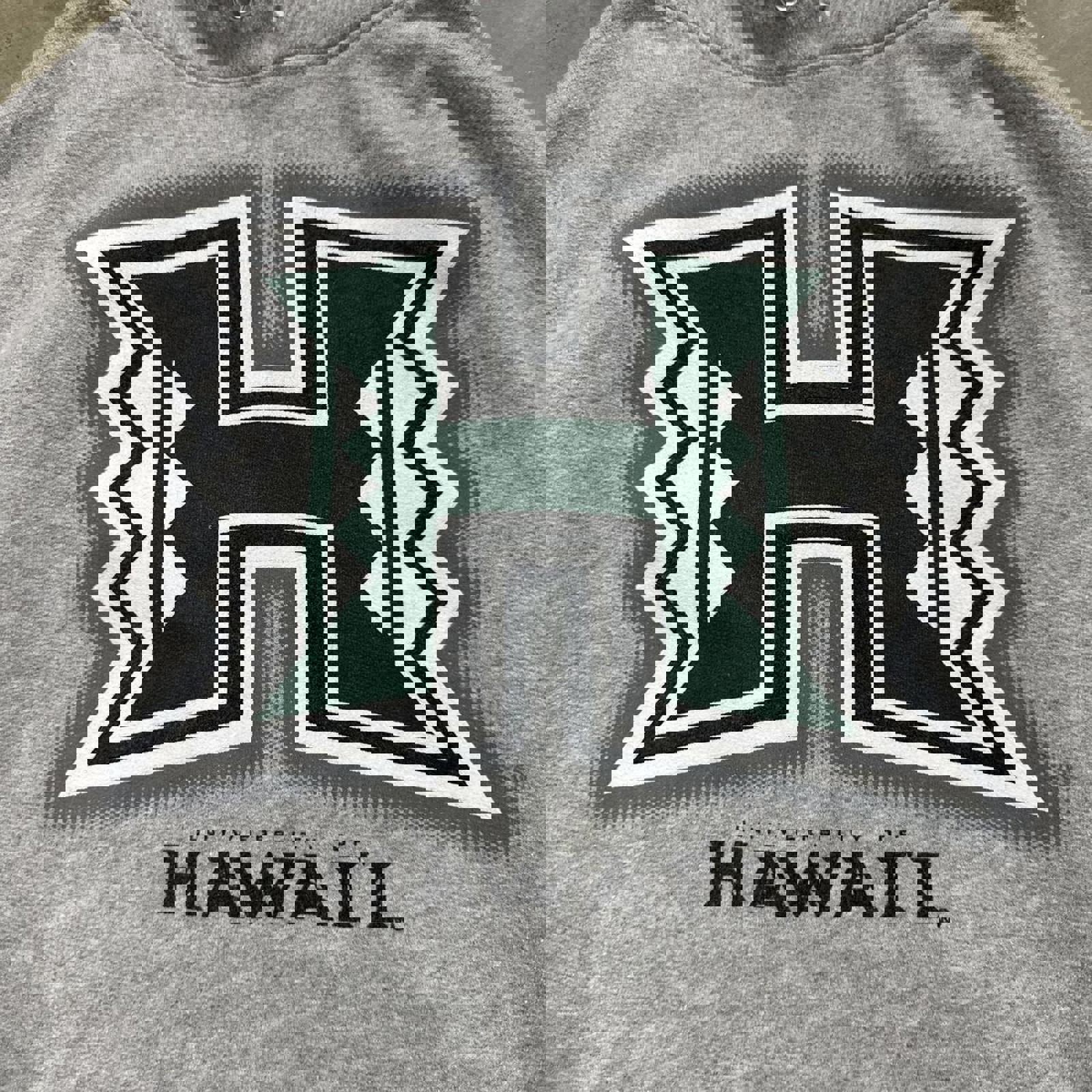 Vintage University of Hawaii Grey Logo Hoodie