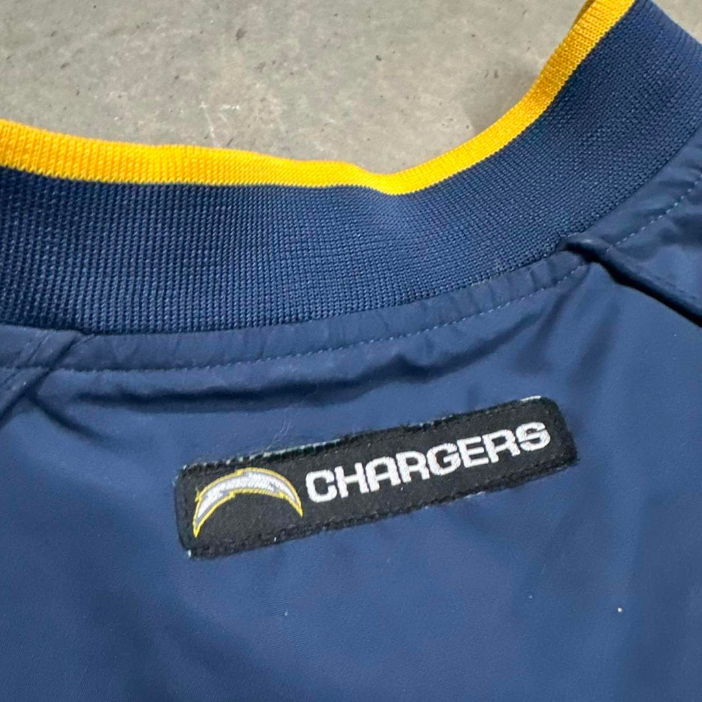 Vintage 2000’s SD Chargers Embroidered Patch Windbreaker Zipperless Jacket