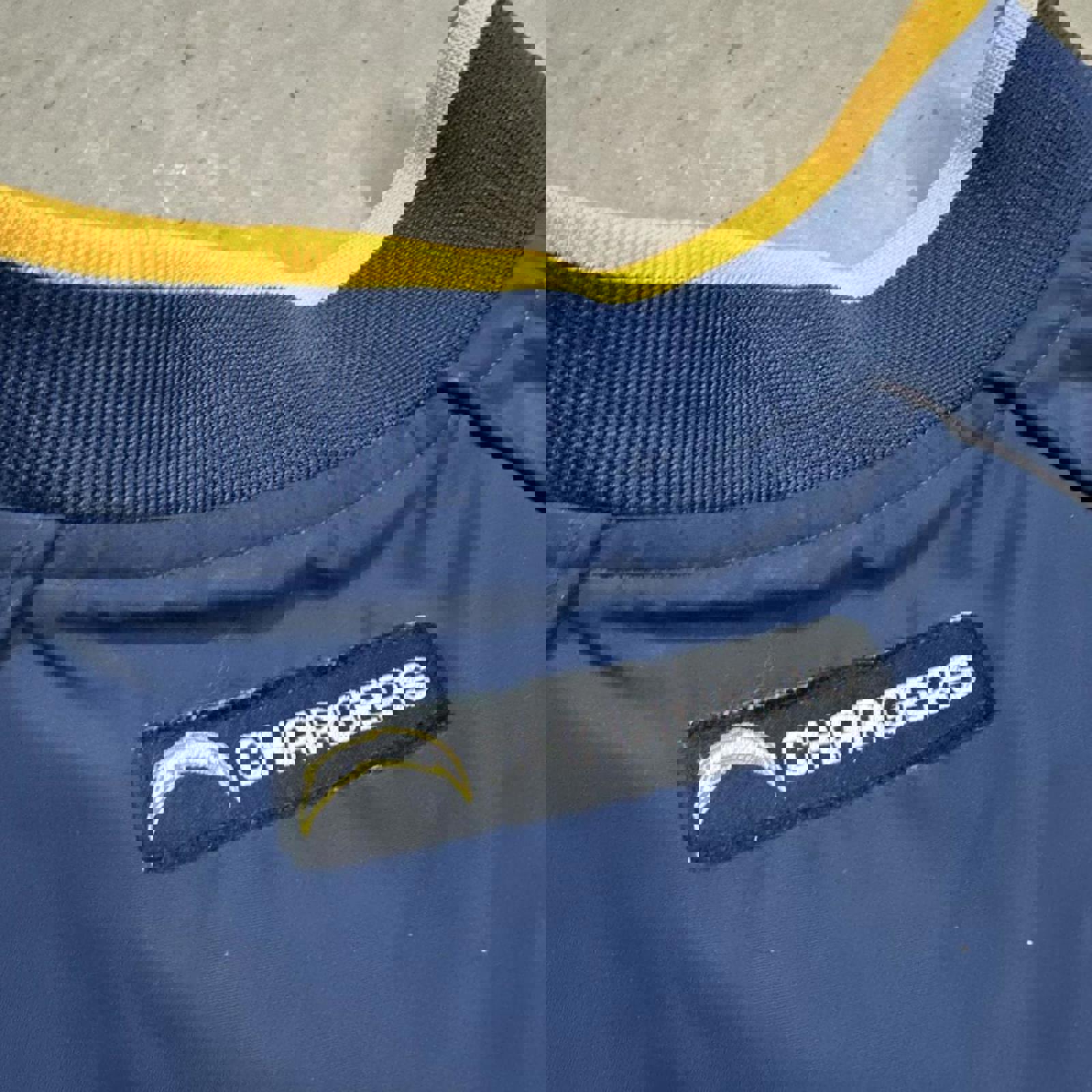 Vintage 2000’s SD Chargers Embroidered Patch Windbreaker Zipperless Jacket