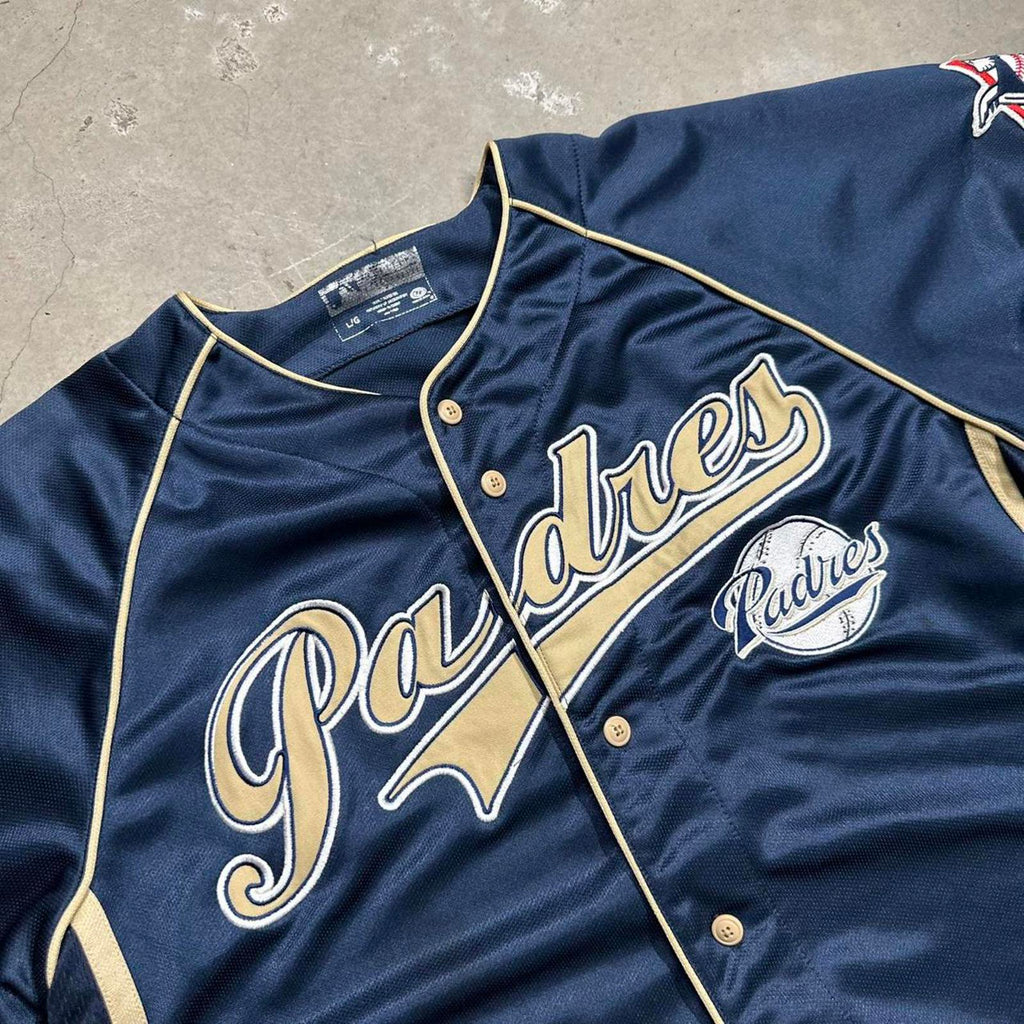 Vintage 2000’s Heavyweight TRUFAN San Diego Padres NavyBlue/Gold Jersey