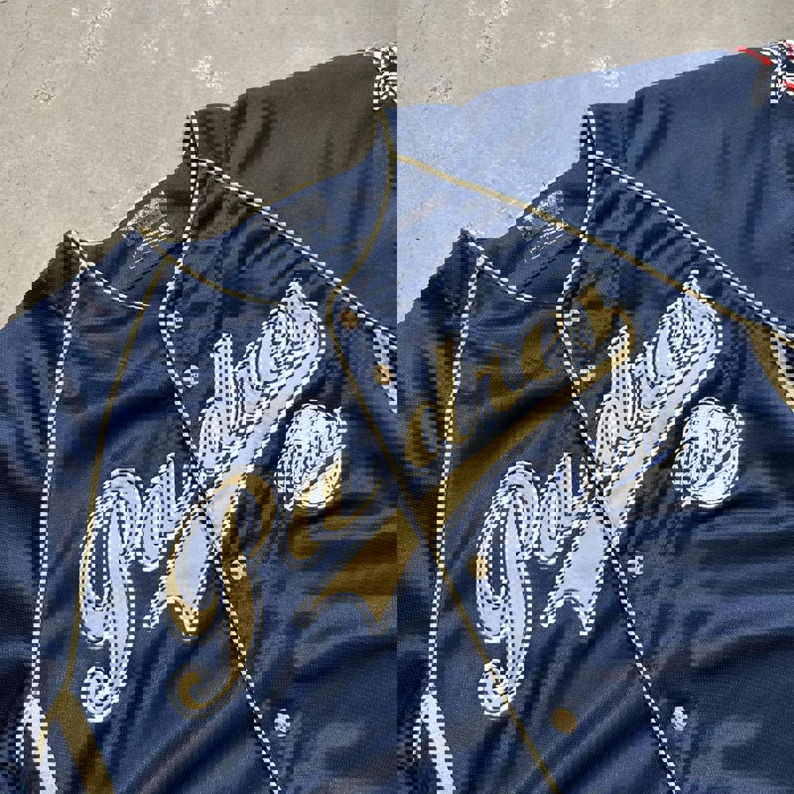 Vintage 2000’s Heavyweight TRUFAN San Diego Padres NavyBlue/Gold Jersey