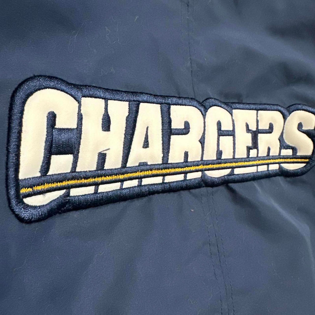 Vintage 2000’s SD Chargers Embroidered Patch Windbreaker Zipperless Jacket