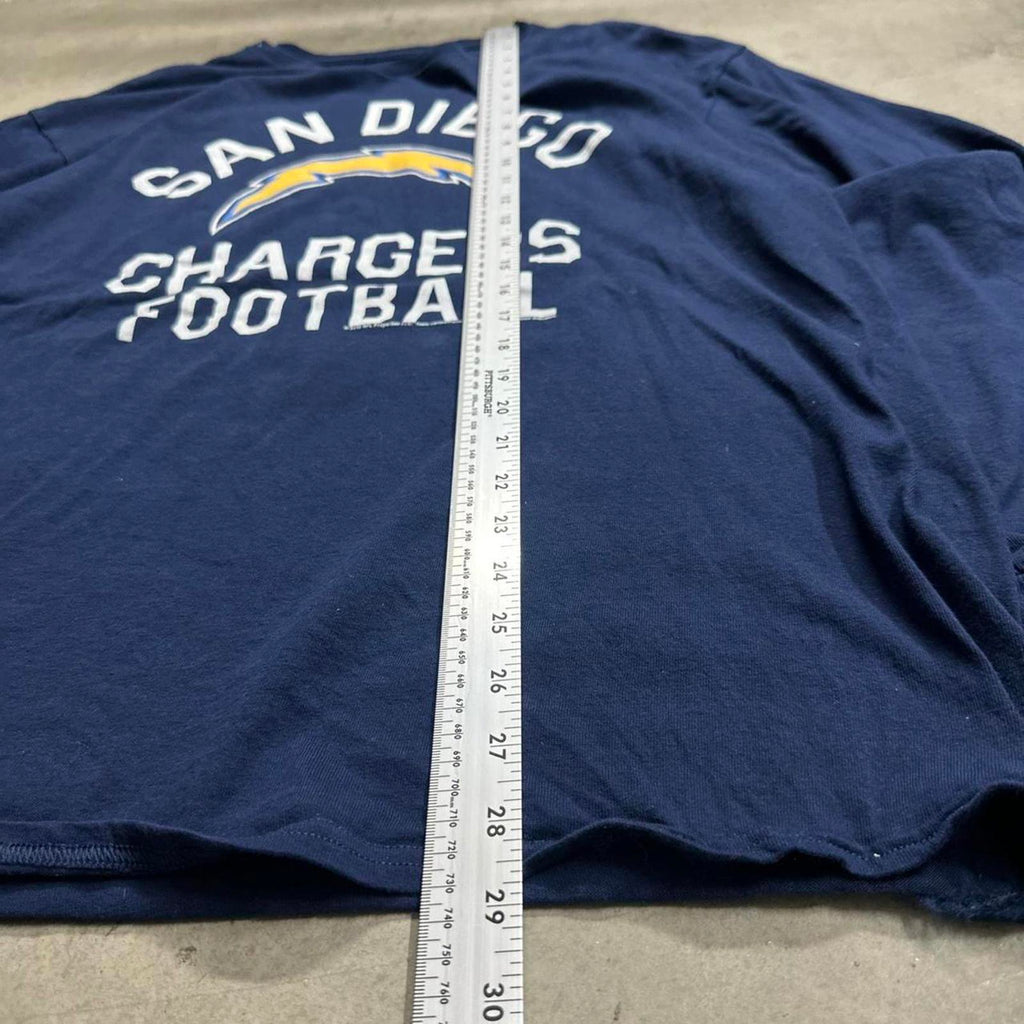 Retro 2016 San Diego Chargers stamped Navy Blue LongSleeve Shirt