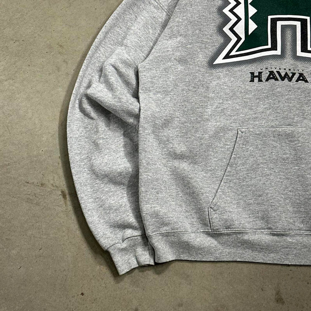 Vintage University of Hawaii Grey Logo Hoodie