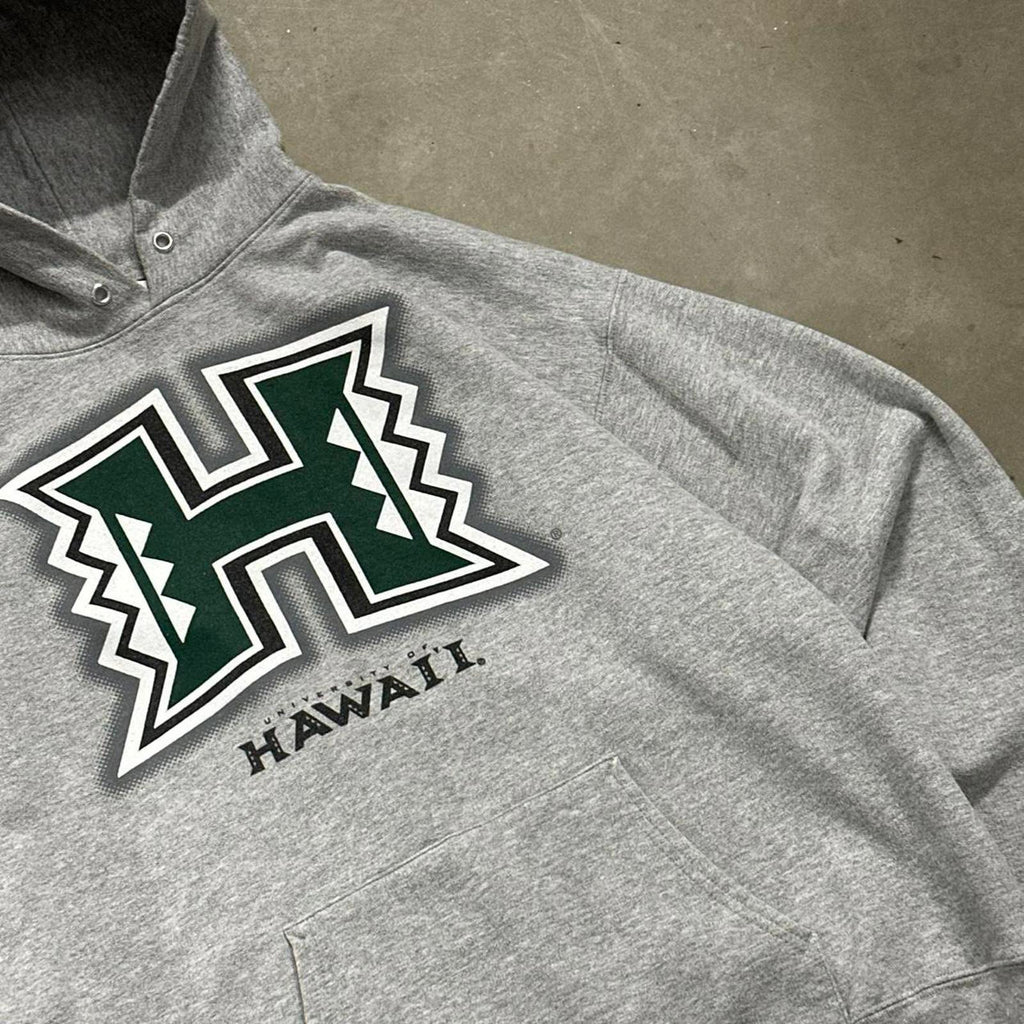 Vintage University of Hawaii Grey Logo Hoodie