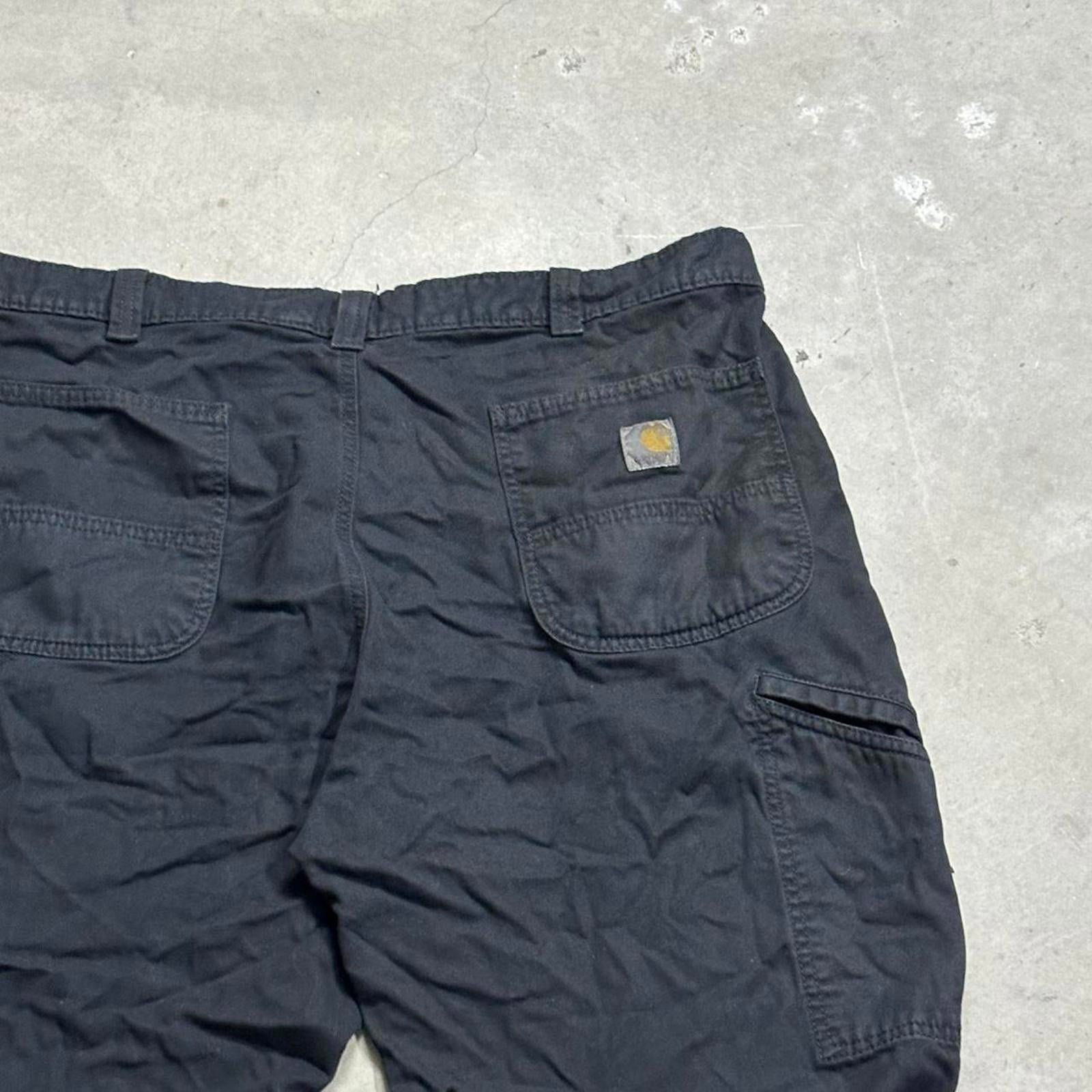Distressed Black Carhartt Work Pants