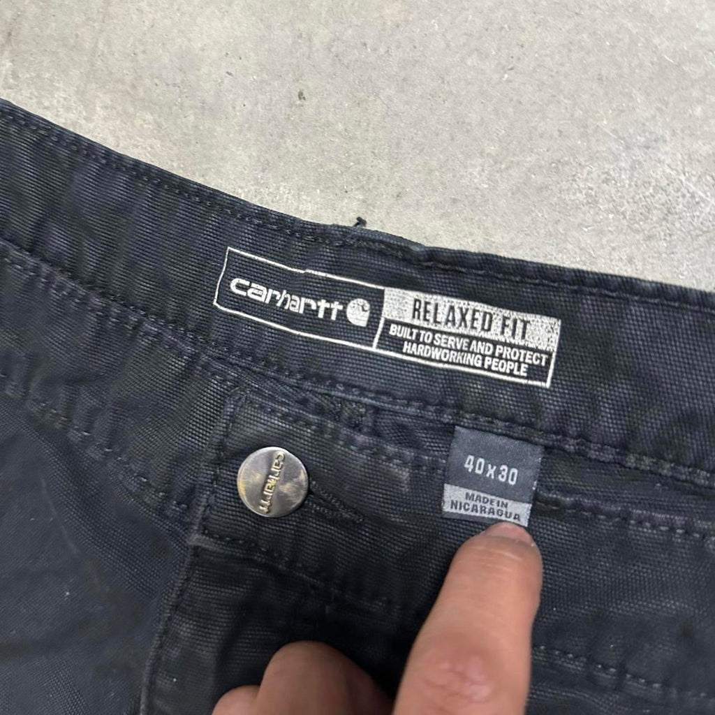 Distressed Black Carhartt Work Pants