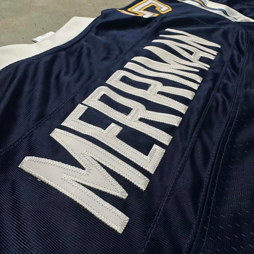 VTG NFL Merriman Chargers #56 Navy Blue REEBOK Jersey