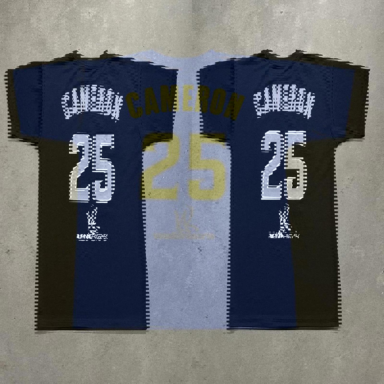 Vintage MLB Navy Blue SD Padres #25 Cameron Jersey Tee
