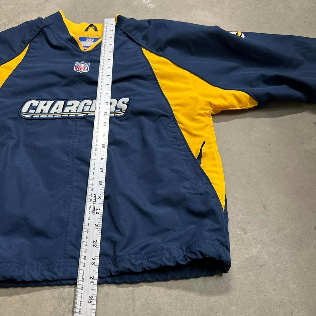 Vintage 2000’s SD Chargers Embroidered Patch Windbreaker Zipperless Jacket