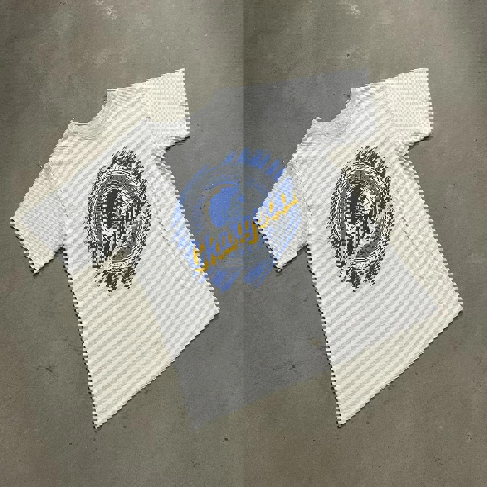 Vintage 90’s Single Stitch Chargers Striped Graphic Tee