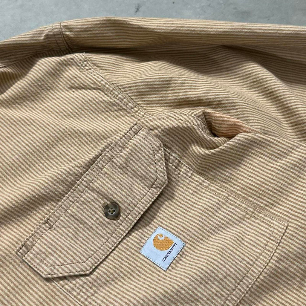 Carhartt Loose Fit Long Sleeve Button Down Medium Pinstripe