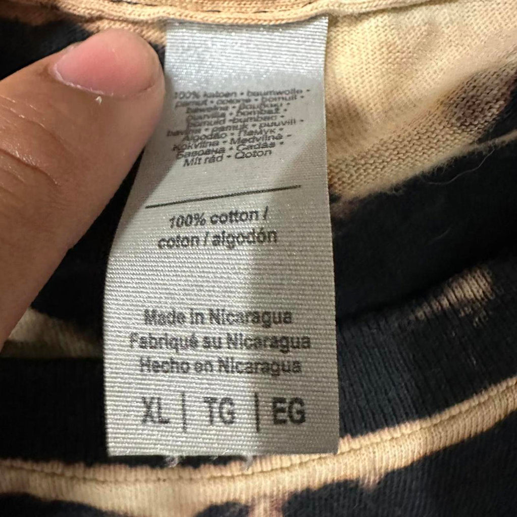 Dope Brown & Black Tiedyed Graphic Tee w/ quote on the back