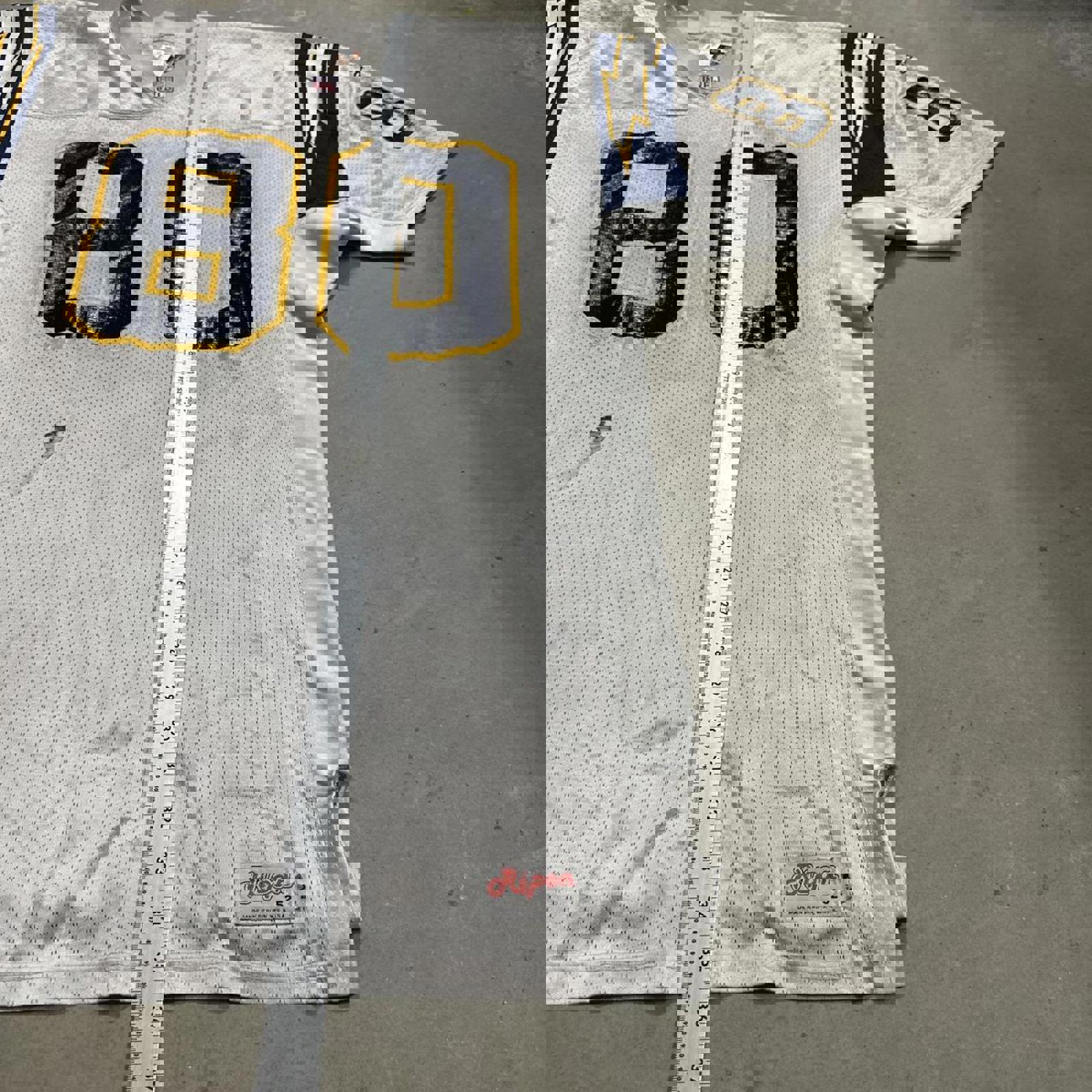 Vintage Ripon 2000’s Distressed San Diego Chargers Game Fit, P.Zepeda #80 Jersey