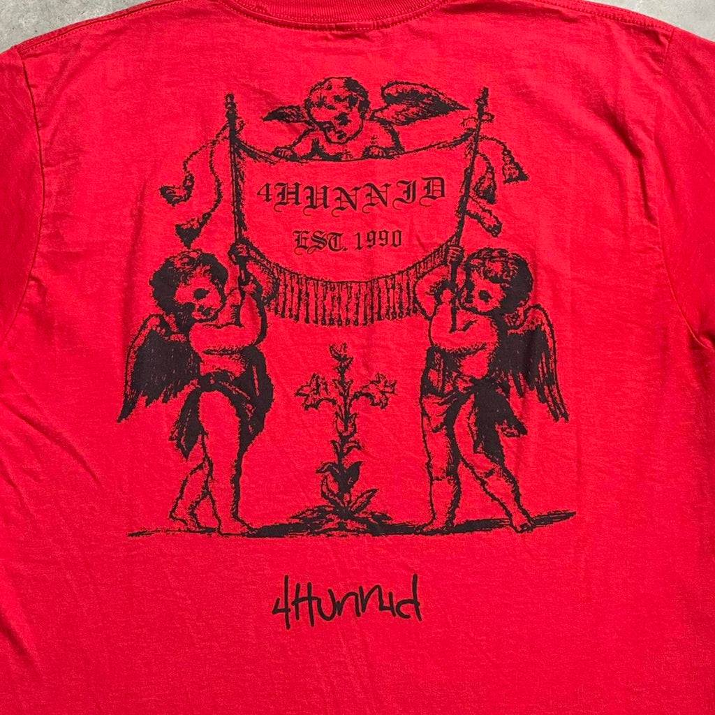 YG 4Hunnid Old English Angel Graphic Tee