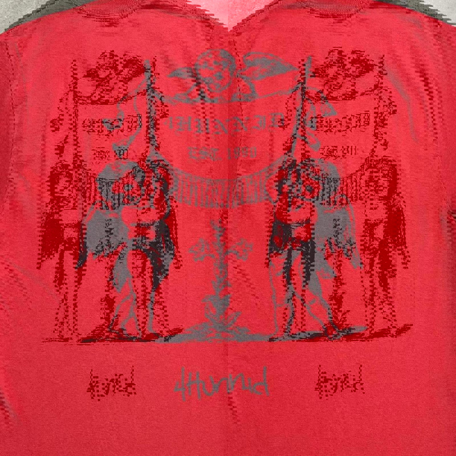 YG 4Hunnid Old English Angel Graphic Tee